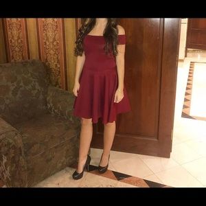 Red wine colored dress